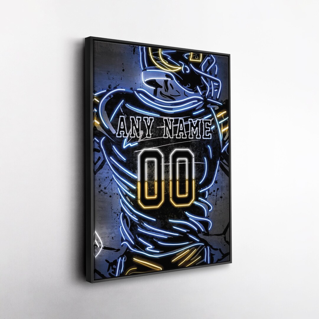 Los Angeles Rams NFL Custom Jersey Wall Art – Personalized Name ...