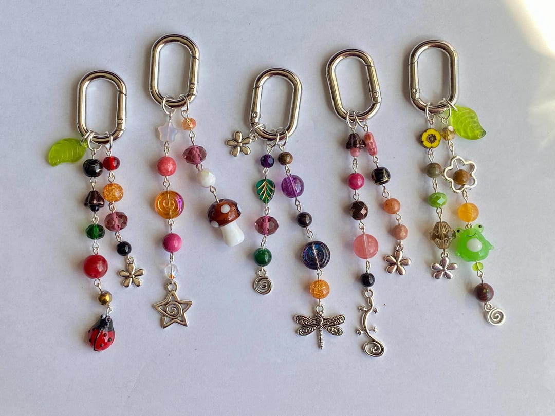 Autumn Nature Inspired Beaded Keychains - Etsy