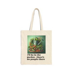Garden Lovers Cotton Canvas Tote Bag, Eco-Friendly Bag, Gardening Gift, Plant Lover&#39;s Tote, Reusable Shopping, Cute Quote Bag