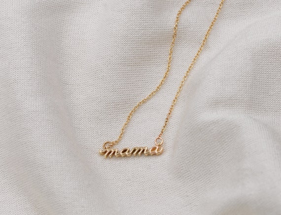 Mama Necklace For Women - Sterling Silver Dainty Pendant, Adjustable 16/18 Inch, Hypoallergenic Gift For Mom