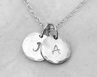 Custom Listing for Conner - Personalized Initial Pendants, Hand Stamped Jewelry