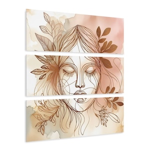 Elegant Acrylic Prints Triptych - Floral Wall Art, Modern Decor, Home Aesthetic, Gift for Her, Bohemian Style