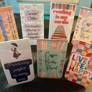 Assorted Magnetic Bookmarks – Book, Coffee, and Disney-Inspired | Cute Gifts for Readers & Journals