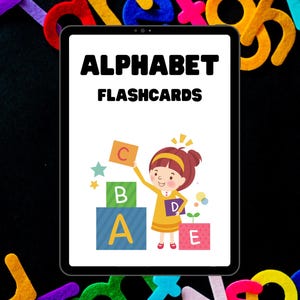 Printable Alphabet Flash Cards: Toddler ABC Learning, Phonics (PDF Download)