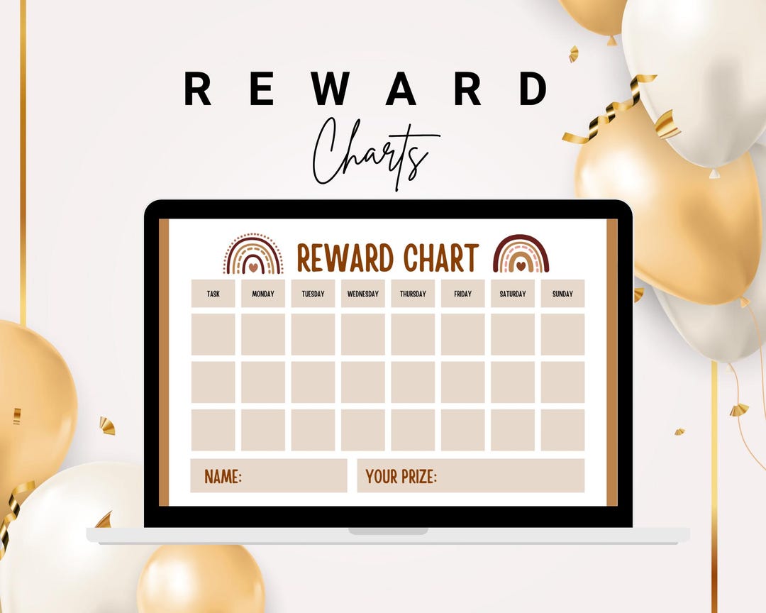 Printable Kids Reward Chart for Chores and Behavior | Rainbow Weekly ...