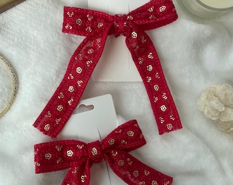 Mummy and Me Desi Inspired Lace Hair Bow | Desi Hair Bows | Hair Accessories | Hair Bow Clips | Accessories | Parties | Gifts | Gift Ideas