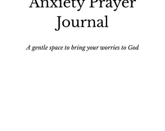 Anxiety Prayer Journal Printable | Christian Anxiety Workbook | Faith-Based Prayer Journal | Instant Download