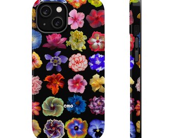 Färgglatt blommönster mobilskal | Magnetiskt stöttåligt skal