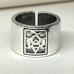 Silver Adjustable Chunky Band Ring, Tarnish Free Ring, Statement Ring, Rings for Men and Women, Stainless Steel Ring