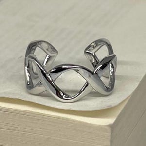 Silver Adjustable Band Ring, Tarnish Free Ring, Statement Ring, Rings for Men and Women, Stainless Steel Ring