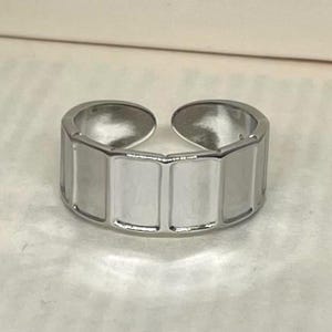 Silver Adjustable Band Ring, Tarnish Free Ring, Statement Ring, Rings for Men and Women, Stainless Steel Ring