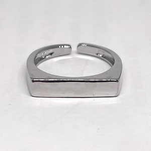 Silver Adjustable Band Ring, Tarnish Free Ring, Statement Ring, Rings for Men and Women, Stacking Ring, Stainless Steel