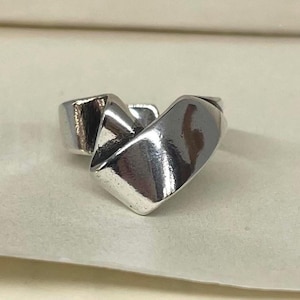 Silver Adjustable Chunky Band Ring, Tarnish Free Ring, Statement Ring, Rings for Men and Women, Stainless Steel Ring
