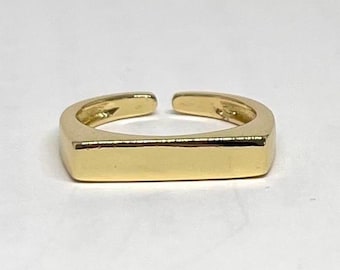 Gold Adjustable Band Ring, Tarnish Free Gold Ring, Adjustable Gold Ring, Statement Ring