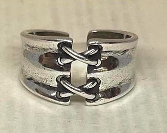 Anillo ajustable de plata, anillo resistente al deslustre, anillo llamativo, anillos para hombre y mujer, anillo de plata esterlina