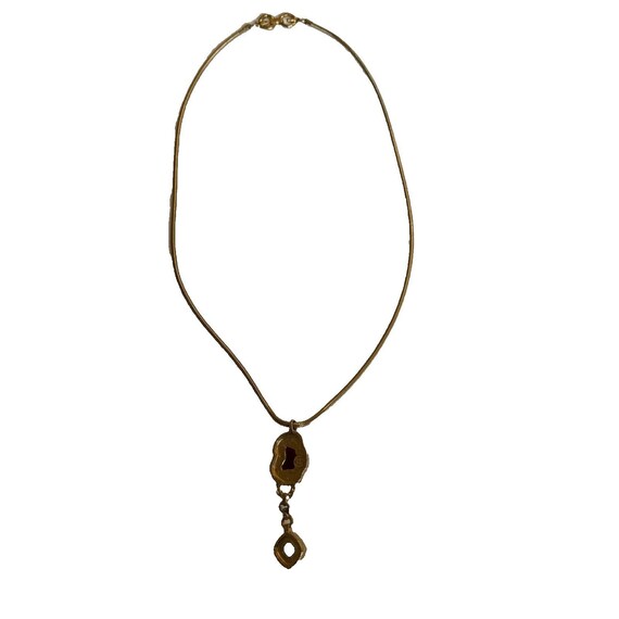 Givenchy Statement Double Drop Pendant Necklace S… - image 7