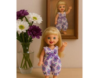 Mattel Kelly Barbie Doll 1994 blonde hair Purple Romper & Yellow Outfit Vintage