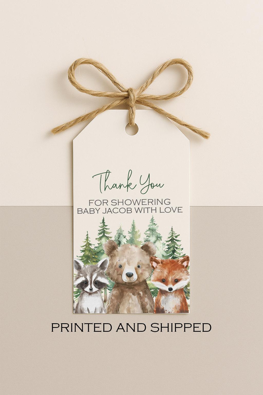 30 Woodland Fox Favor Thank You Labels - 1.5 Inch Round Stickers - Homemade