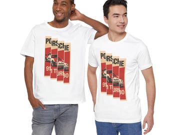Vintage Porsche 911 Turbo Unisex Tee, Classic Car Graphic Top