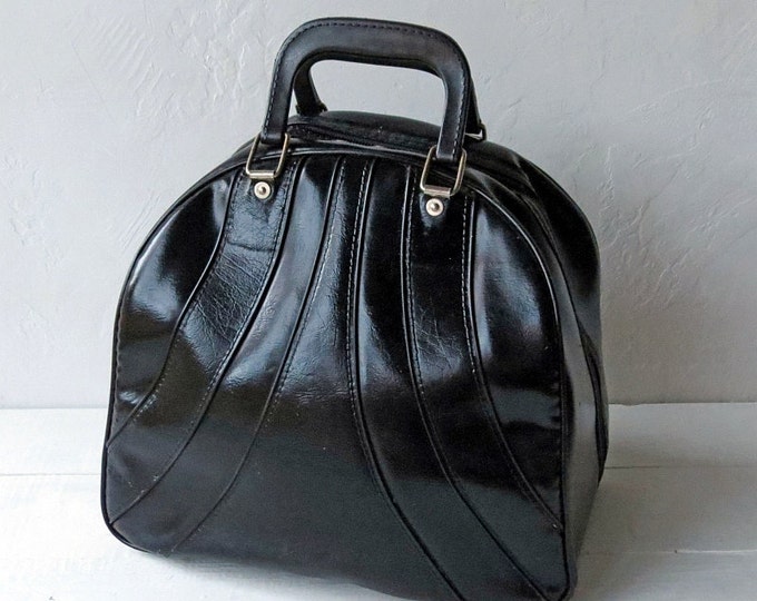 Vintage Bowling Ball Bag / Black Vinyl AMF Bowling Ball Bag Etsy