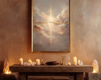 432 Hz Frequency Wall Art, Healing Sound Wave Print, Spiritual Energy Poster, Meditation Frequency Art, High Vibration Decor