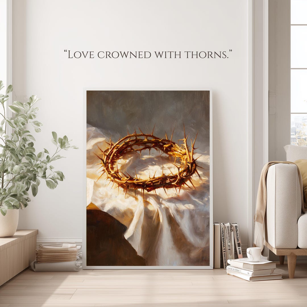 Crown of Thorns Wall Art | Symbol of Faith and Redemption | Christian ...