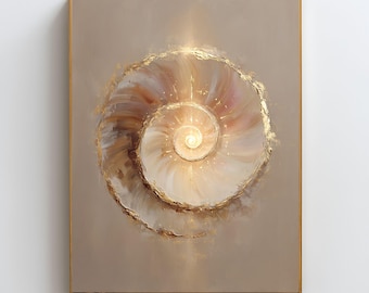 Divine Feminine Energy Wall Art, Womb Energy Print, Sacred Spiral Art, Spiritual Healing Decor, Neutral Gold Abstract, Feminine Energy Art