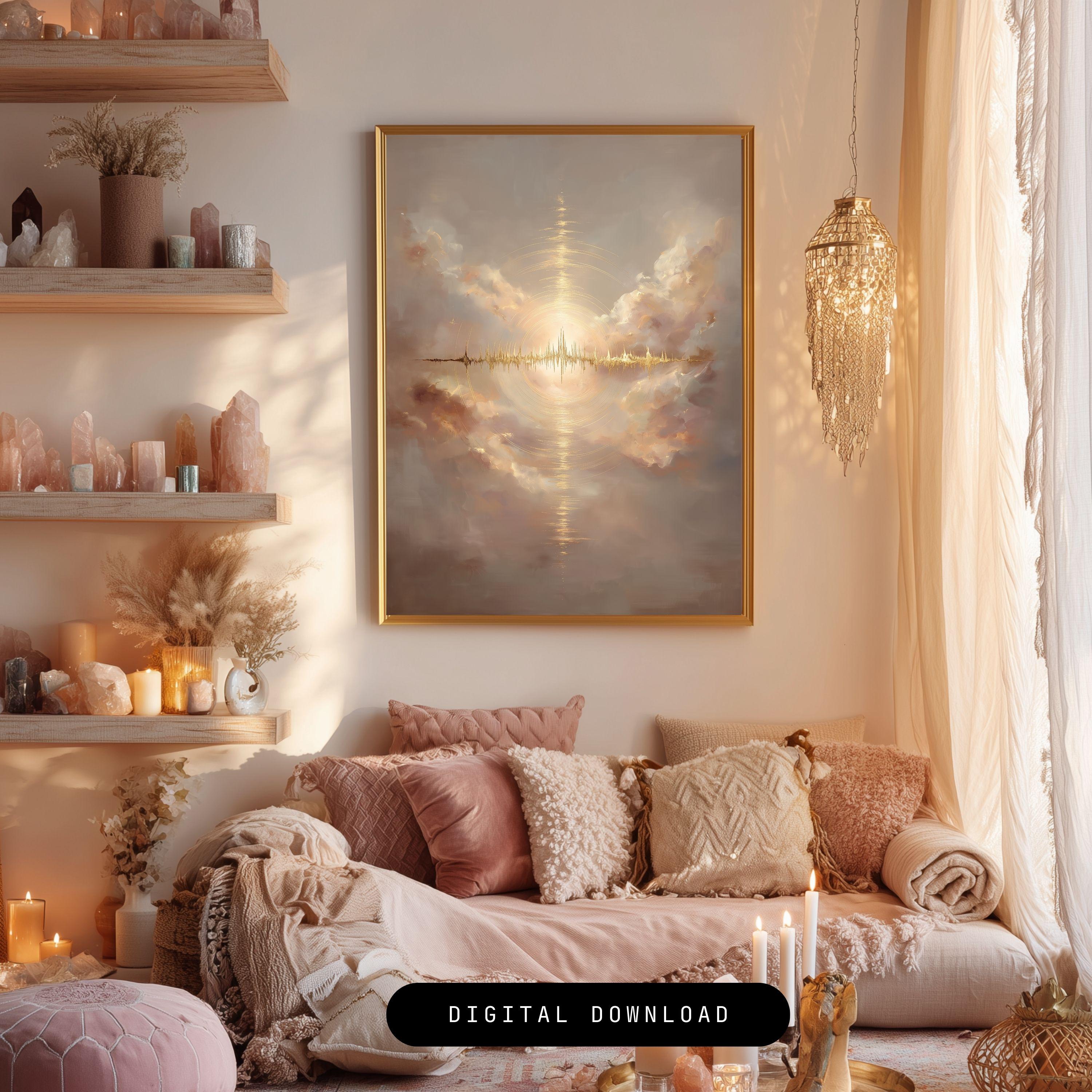 アート・デザイン・音楽 Humanscale 7/8/9 432 Hz Frequency Wall Art, Healing Sound Wave Print, Spiritual