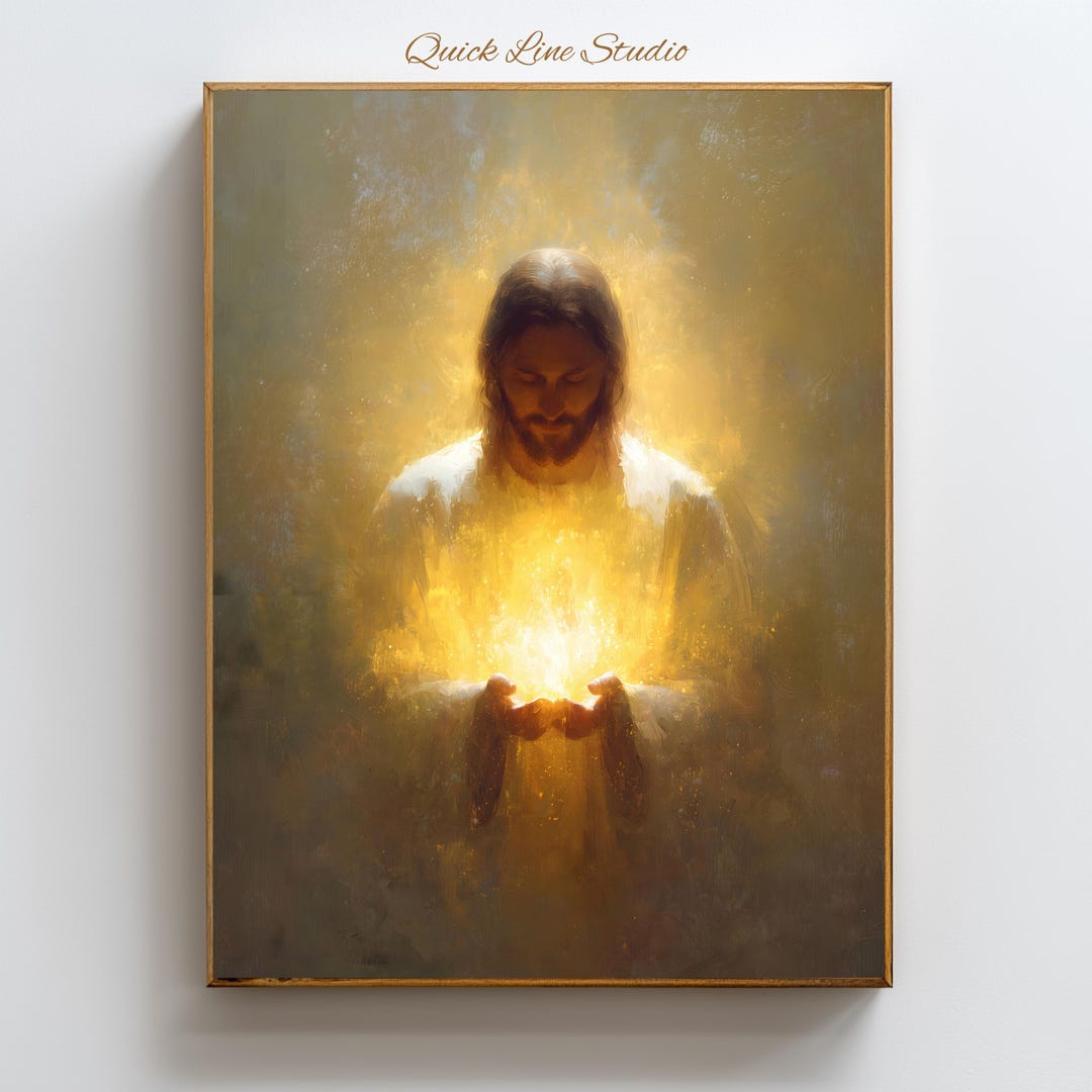 Jesus Holding the Light | Spiritual Christian Wall Art | Let Your Light ...