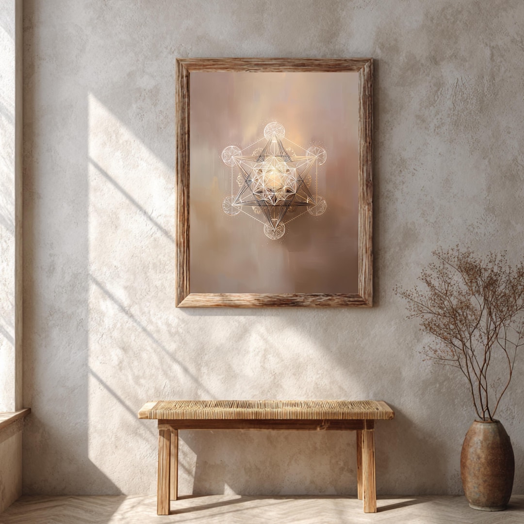 Metatron’s Cube Sacred Geometry Wall Art – Spiritual Energy Poster ...