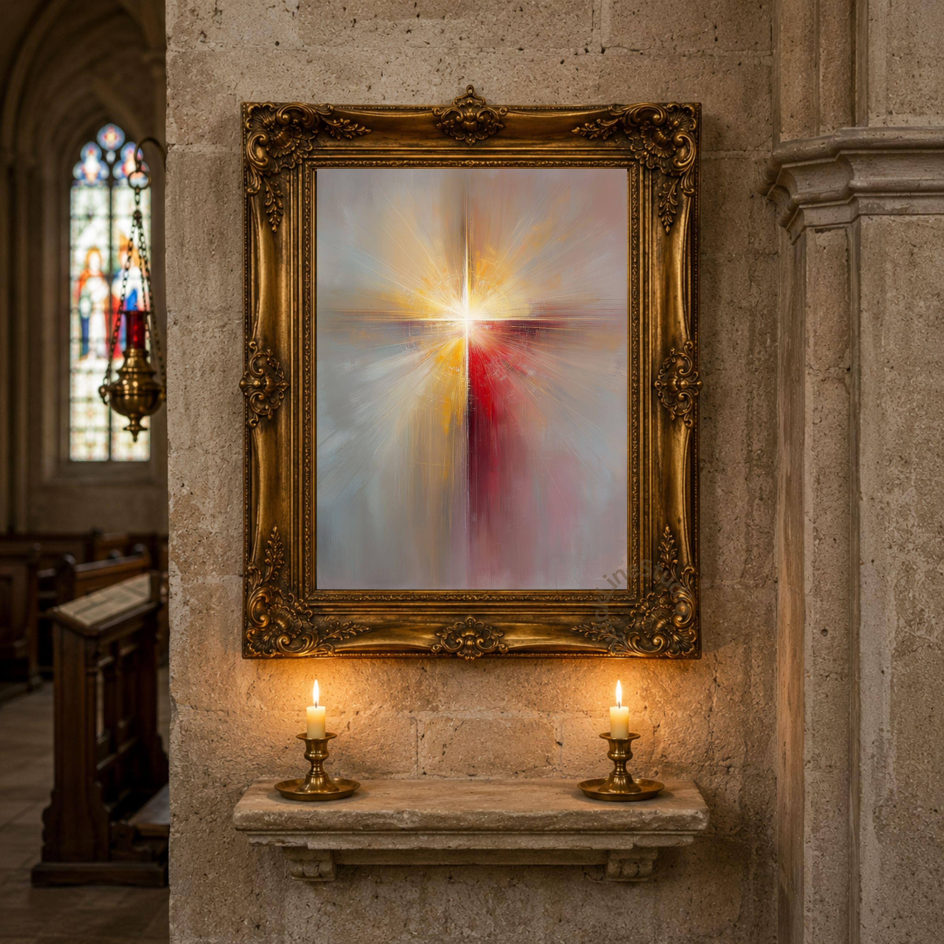 Mercy Rays Divine Light Abstract Art | Divine Mercy Rays | Modern Christian Wall ...