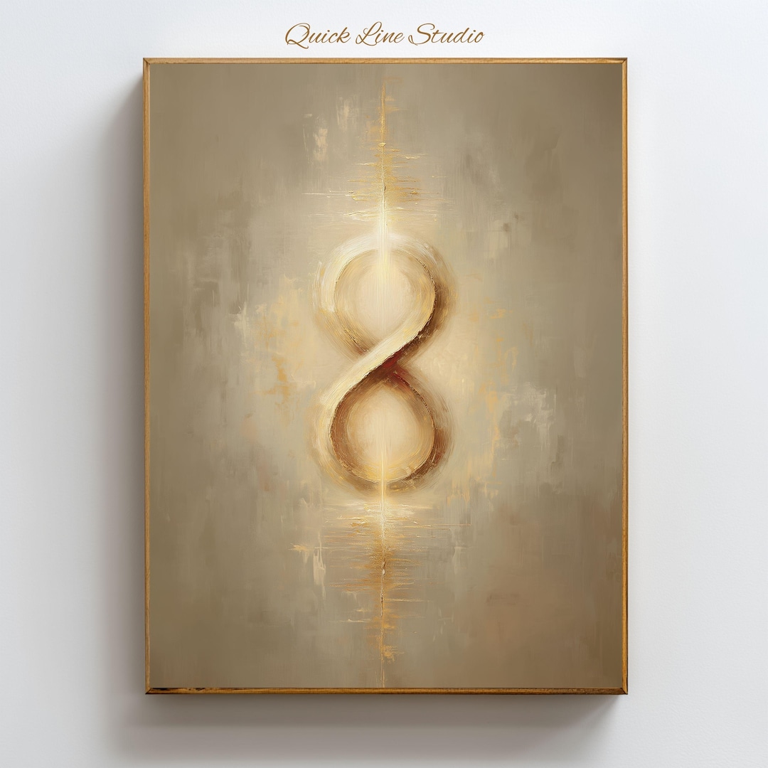Infinity Balance Wall Art, Neutral Spiritual Print, Calm Energy Symbol ...