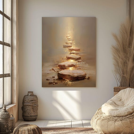Spiritual Path Wall Art, Grounded Journey & Intentional Living, Calm Earth Energy Decor