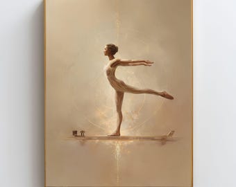 Pilates Reformer Wall Art Print, Pilates Studio Decor, Neutral Fitness Poster, Home Gym Art, Elegant Wellness Artwork, Pilates Lover Gift