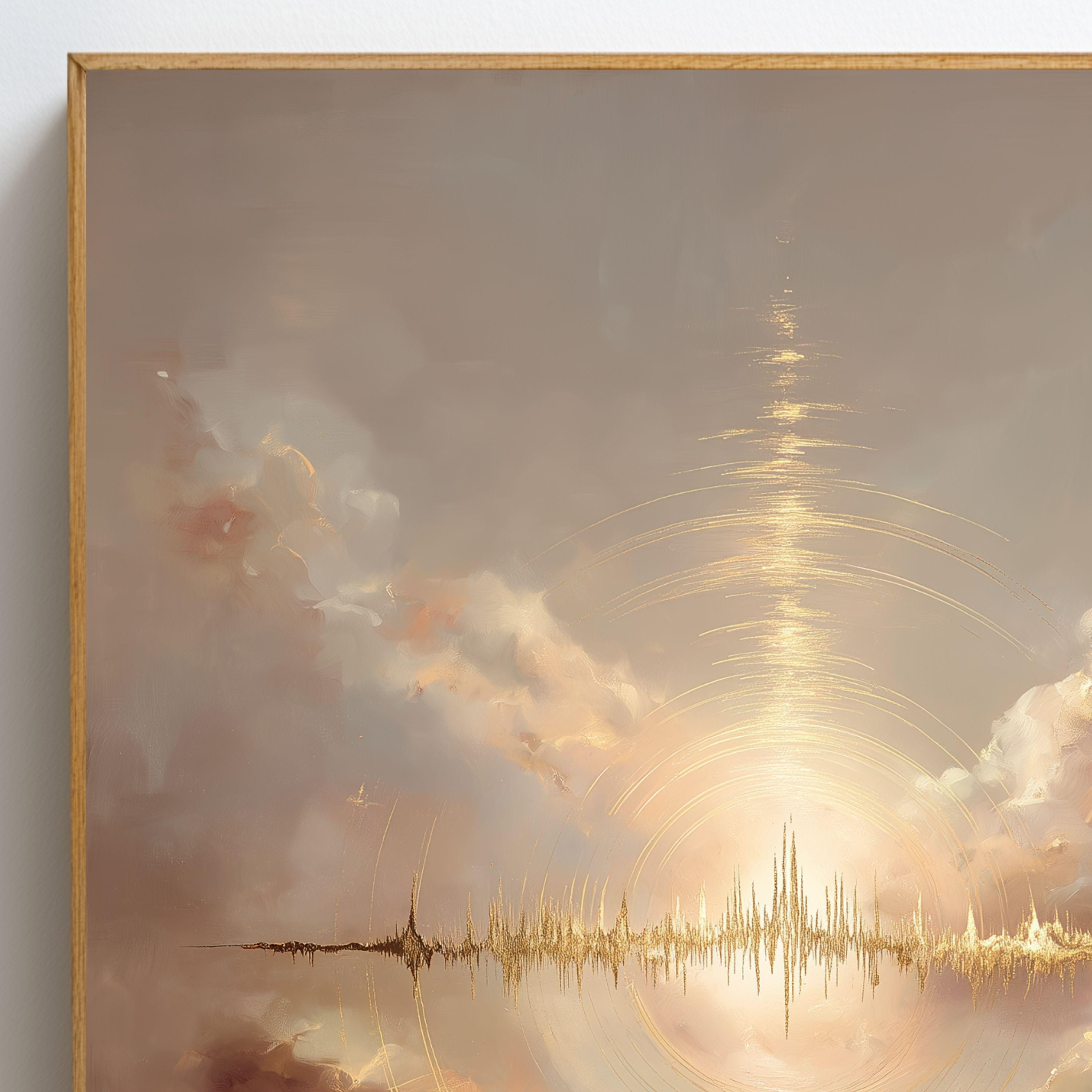 432 Hz Frequency Wall Art, Healing Sound Wave Print, Spiritual