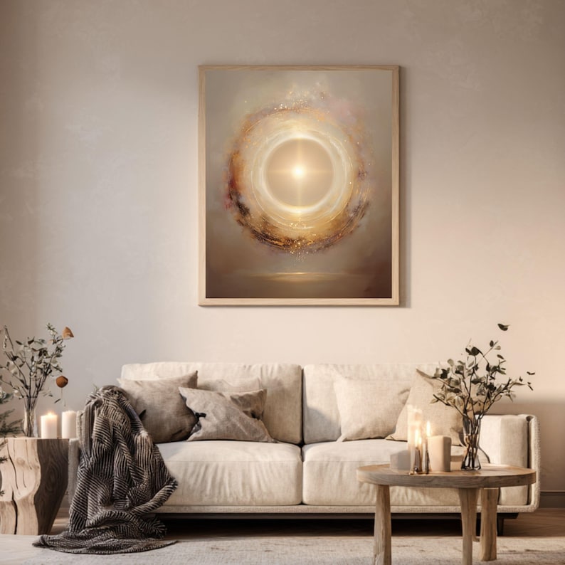 Energy Protection Wall Art, Golden Light Portal Print, Spiritual Shield Decor, Aura Protection Artwork, High Vibration Healing Energy Poster image 18