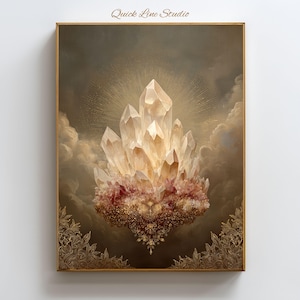 Crystal Energy Activation Art, Healing Frequency Wall Art, Spiritual Alignment Print, Light Code Art, Sacred Energy Decor, Reiki Wall Art