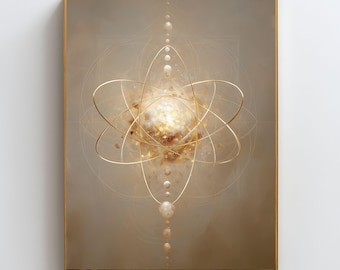 Arte mural de activación energética, lámina de alineación de frecuencias, póster para elevar tu vibración, energía espiritual, frecuencia curativa, arte de energía cuántica.