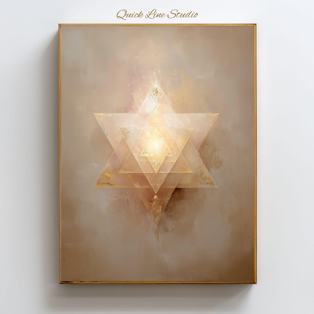 Merkaba Sacred Geometry Wall Art, Light Body Activation Print ...