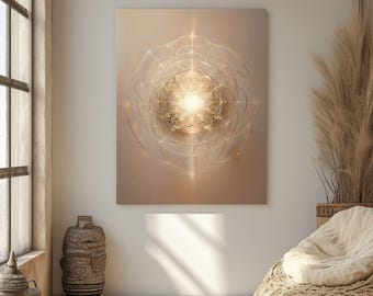 Light Codes Sacred Geometry Wall Art | Energy Frequency Activation Print | Spiritual Meditation Decor | Digital Download
