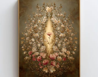 Arte mural de la Divina Feminidad, lámina para la sanación del útero, arte de la energía del amor propio, decoración de la energía femenina, póster de sanación espiritual