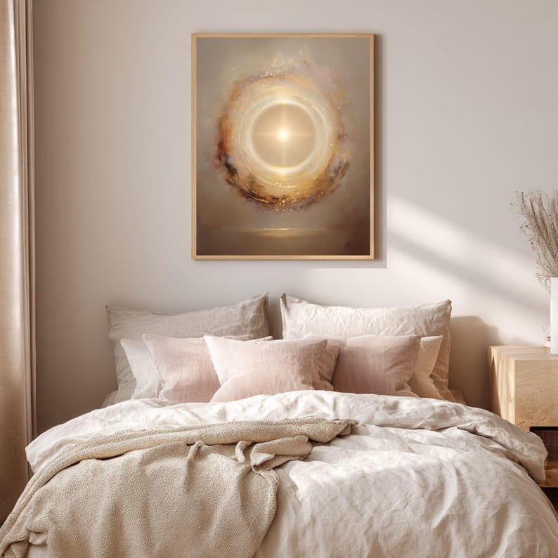 Energy Protection Wall Art, Golden Light Portal Print, Spiritual Shield Decor, Aura Protection Artwork, High Vibration Healing Energy Poster image 11