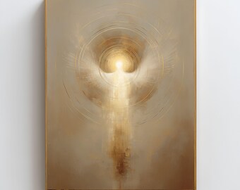 Sacred Guardian Presence Wall Art, Spiritual Energy Protection Print