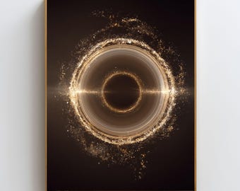 Väggkonst med inre balans, tryck med lugn energi, dekor med emotionell stabilitet, abstrakt konst med neutral guldfärg, mindfulness-heminredning, digital nedladdning