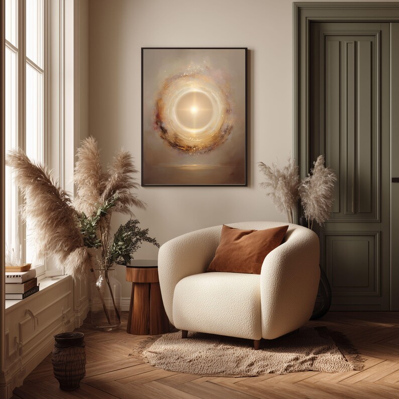 Energy Protection Wall Art, Golden Light Portal Print, Spiritual Shield Decor, Aura Protection Artwork, High Vibration Healing Energy Poster image 15