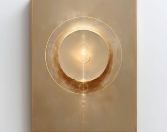 Grounded and Safe Presence – Minimal Spiritual Wall Art Print, Calm Protection & Inner Stability Decor