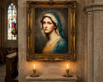 Mary Magdalene Portrait | Sacred Feminine Art Print | Vintage Religious Painting | Divine Woman Wall Art | Biblical Fine Art Decor