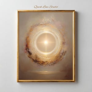 Energy Protection Wall Art, Golden Light Portal Print, Spiritual Shield Decor, Aura Protection Artwork, High Vibration Healing Energy Poster image 10