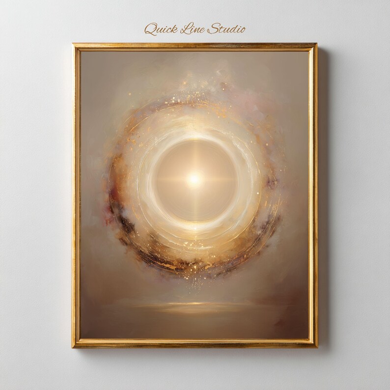 Energy Protection Wall Art, Golden Light Portal Print, Spiritual Shield Decor, Aura Protection Artwork, High Vibration Healing Energy Poster image 10
