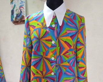 Groovy 60s inspired dress, 60s mini dress, A line dress, 1960s shift dress, A line scooter dress, Mod dress, psych dress